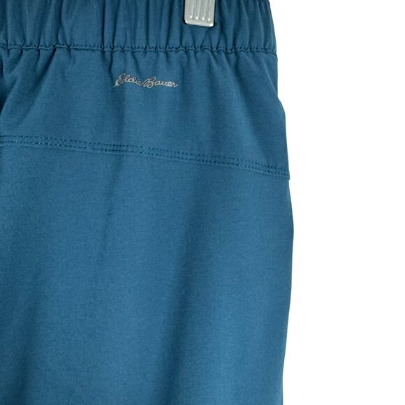 Eddie Bauer Fleece Lined Jogger Pull On Pants Womens Size 12 Teal Solid PT-2652 - Picture 6 of 13